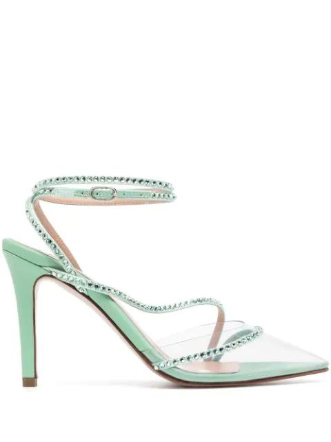 Dassy Sunset crystal clear-toe pumps by ANDREA WAZEN