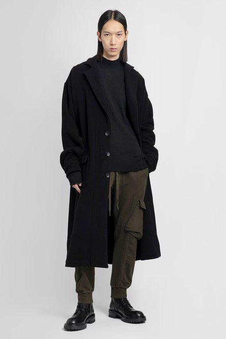 Andrea Ya' Aqov Men'S Black Wool And Cashmere Coat by ANDREA YA'AQOV