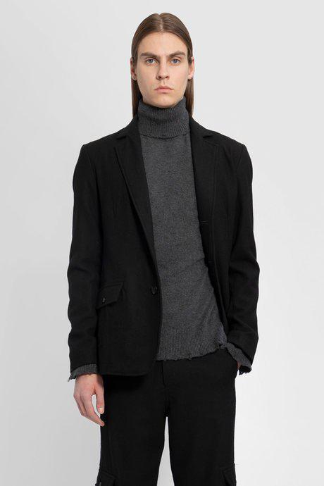 Andrea Ya'Aqov Men'S Black Wool Single-Breasted Jacket by ANDREA YA'AQOV