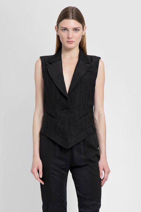 Andrea Ya'Aqov Women'S Black Cotton Vest by ANDREA YA'AQOV