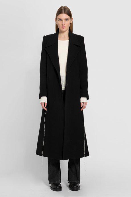 Andrea Ya'Aqov Women'S Black Wool And Cashmere Blend Single-Breasted Coat by ANDREA YA'AQOV
