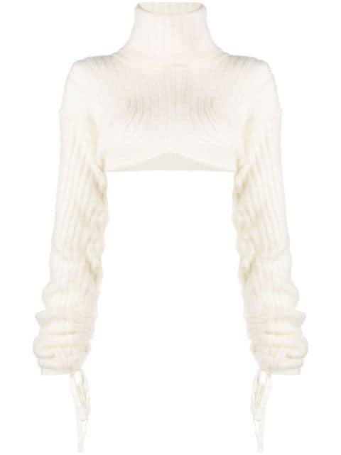 cropped rollneck jumper by ANDREADAMO