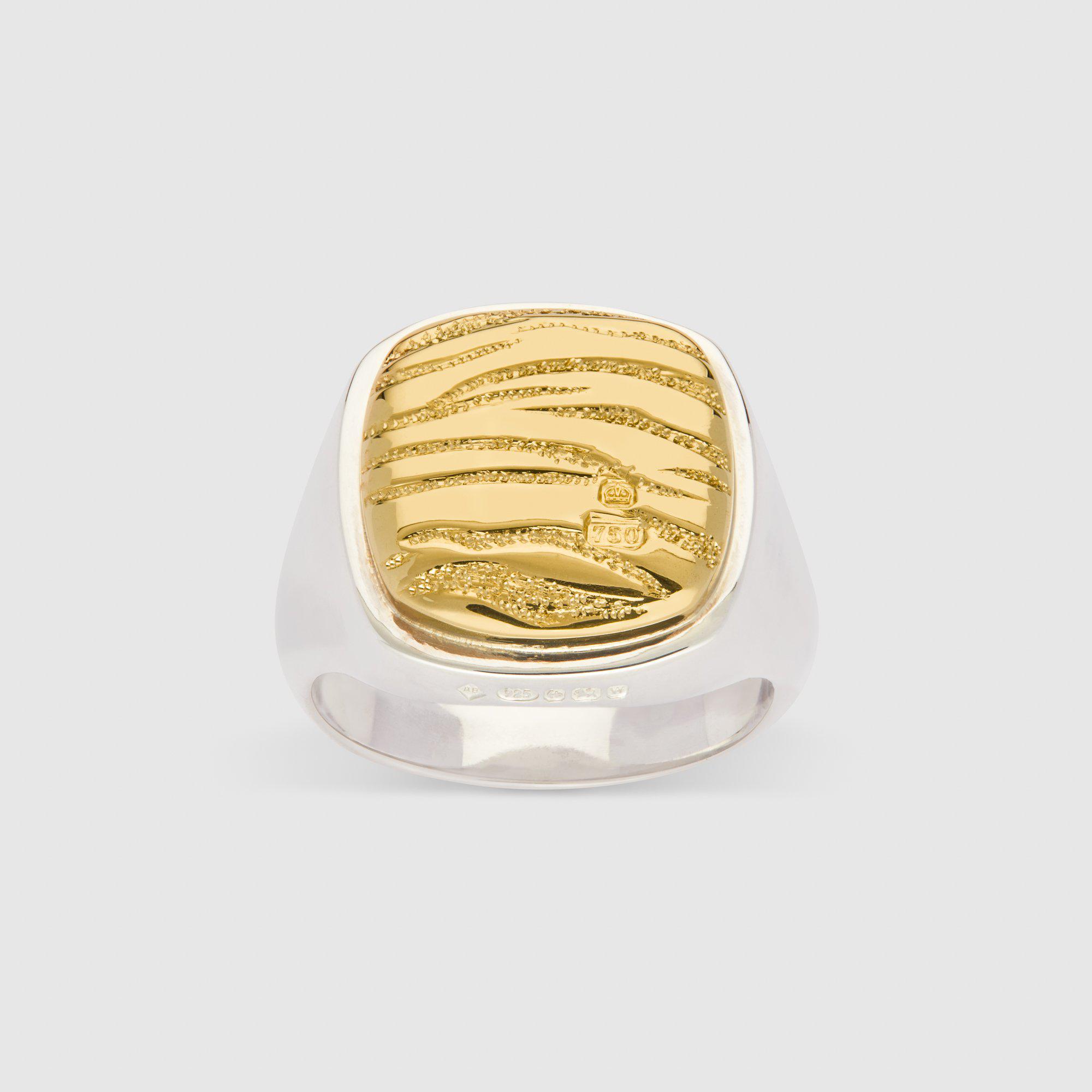 BUNNEY x DSM Exclusive Heavy Cushion Tiger Signet Ring by ANDREW BUNNEY