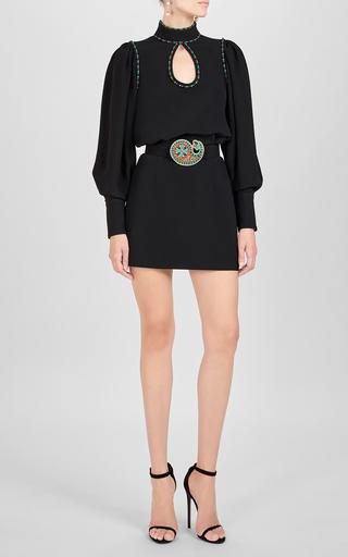 Embroidered Cutout Mini Dress by ANDREW GN