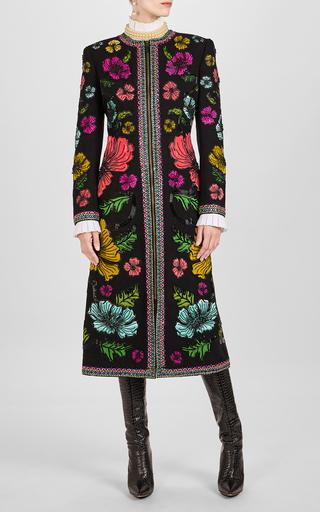 Floral Linen-Blend Coat by ANDREW GN