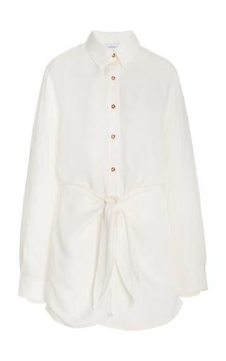 The L.A. Linen-Blend Mini Wrap Shirt Dress by ANEMOS