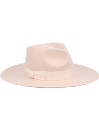 Women's Wide Brim Felt Rancher Fedora Hat by ANGELA&WILLIAM