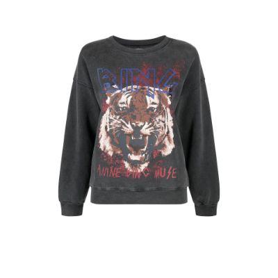 Black Tiger Printed Sweatshirt by ANINE BING