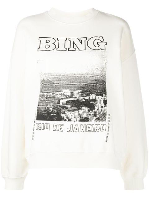 Jaci graphic-print sweatshirt by ANINE BING
