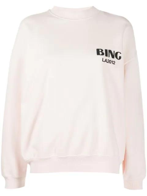 Jaci logo-print relaxed sweatshirt by ANINE BING