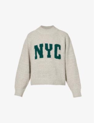Kendrick intarsia-knit merino wool-blend jumper by ANINE BING