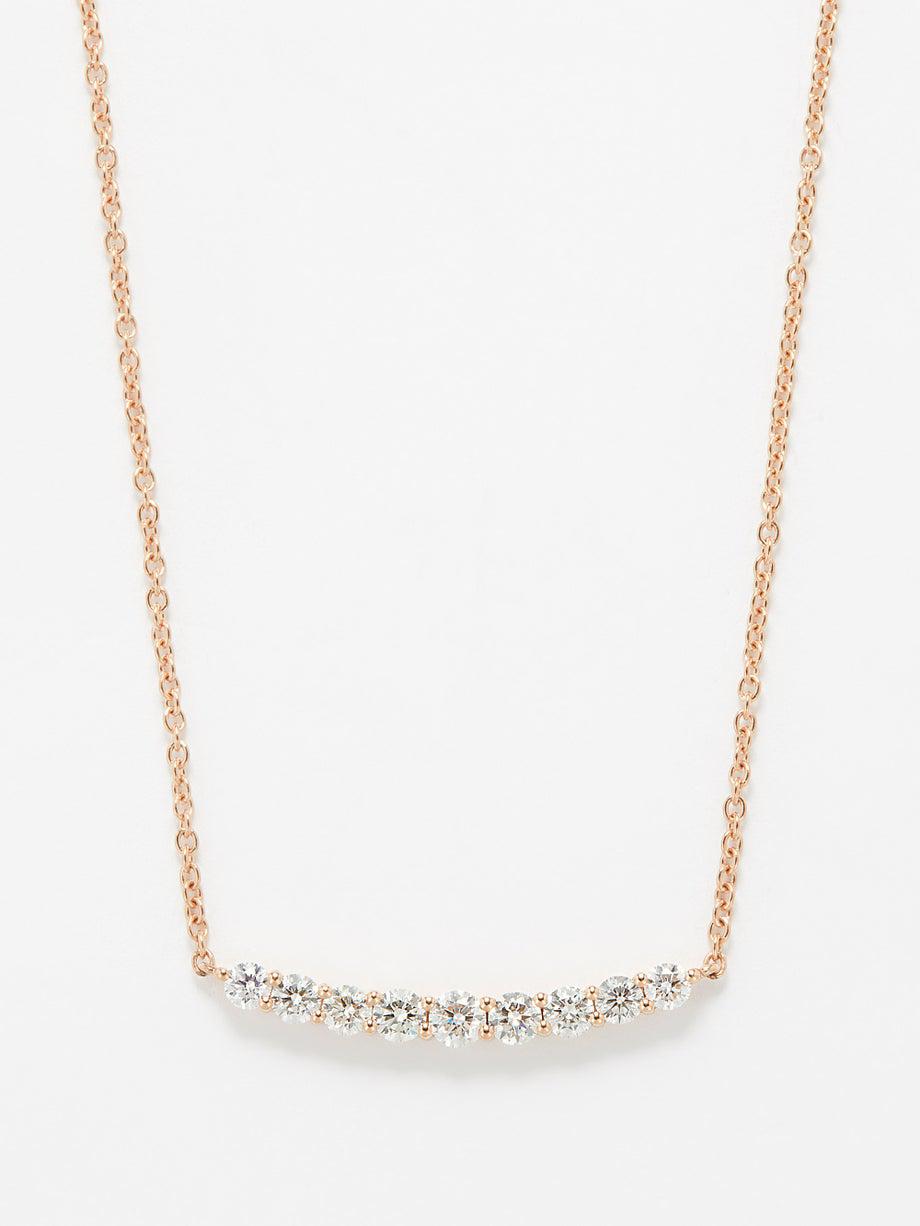 Delilah diamond & 18kt rose gold necklace by ANITA KO