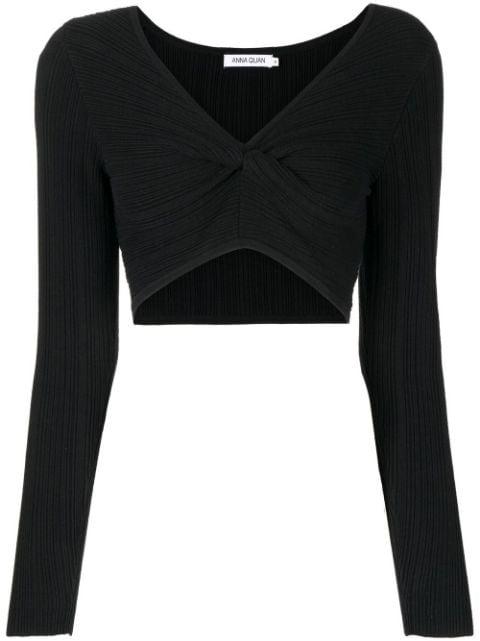 cropped ribbed top by ANNA QUAN