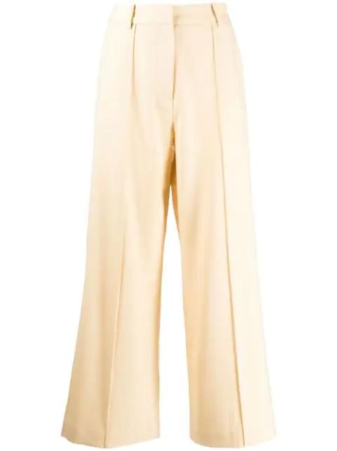 piped-trim detail trousers by ANNA QUAN