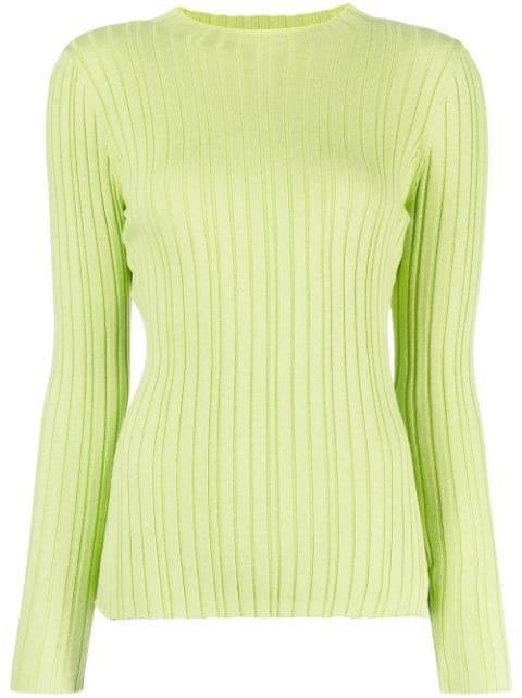 ribbed-knit long-sleeved top by ANNA QUAN