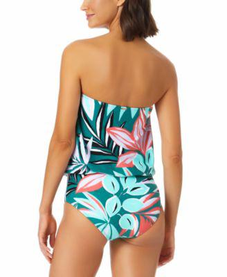 Women's Zesty Tropical Blouson One-Piece Keyhole Swimsuit by ANNE COLE