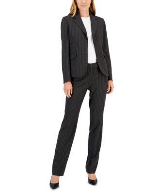 Women's Pinstripe Two-Button Jacket & Flare-Leg Pants & Pencil Skirt by ANNE KLEIN
