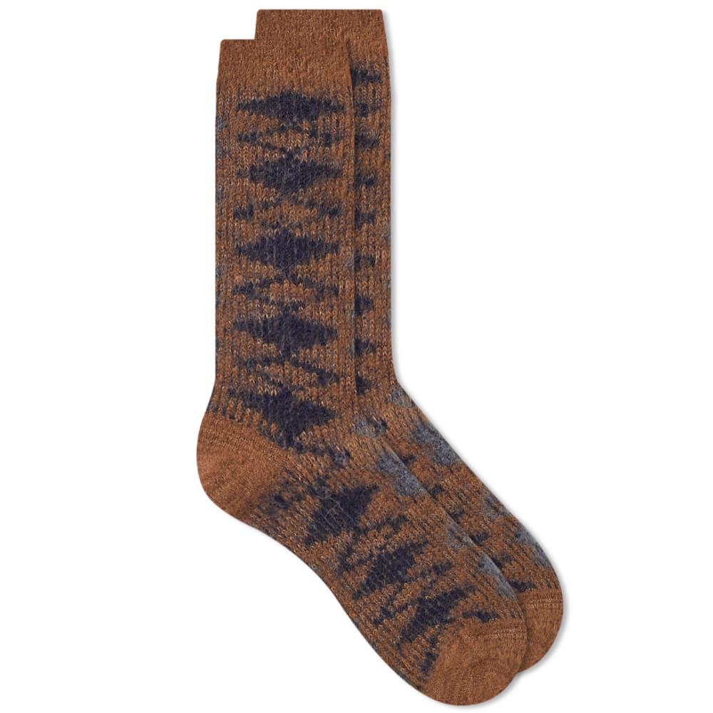 Anonymous Ism Napping Diamond Jacquard Crew Sock by ANONYMOUS ISM