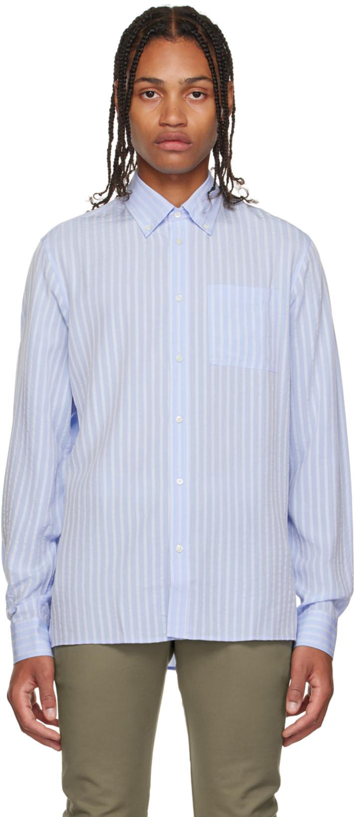 Blue Stripe Shirt by ANOTHER ASPECT