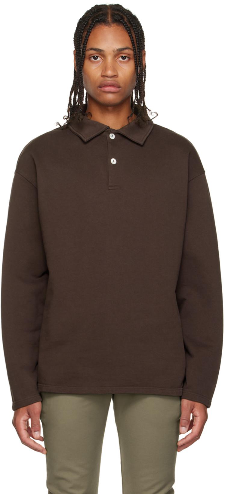 Brown Rib Polo by ANOTHER ASPECT
