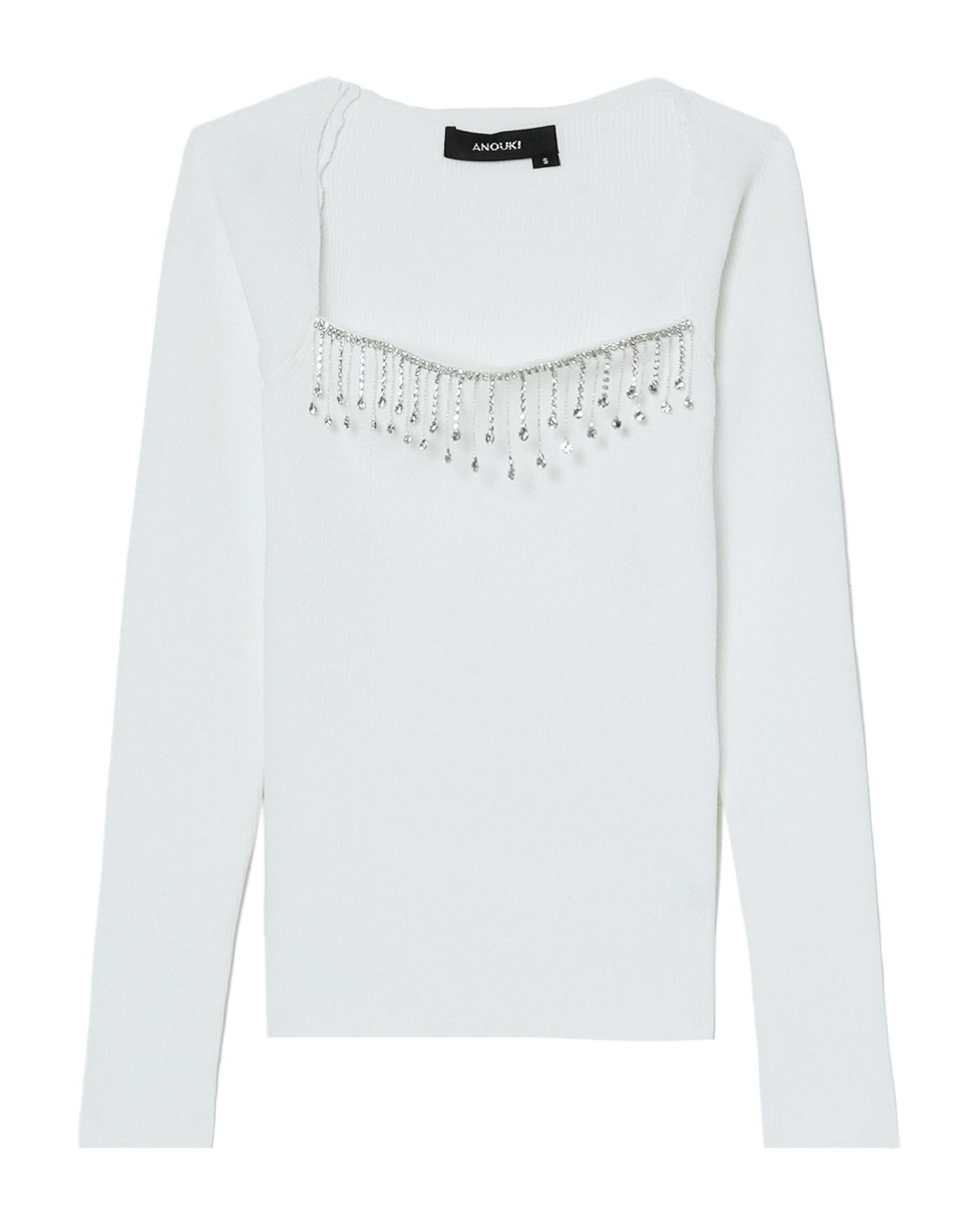 Crystal-embellished long-sleeve top by ANOUKI
