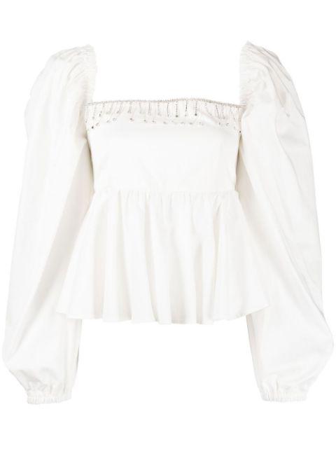 puff-sleeve blouse by ANOUKI