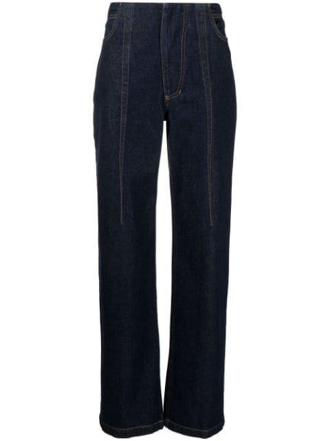wide-leg seam-detail jeans by ANOUKI