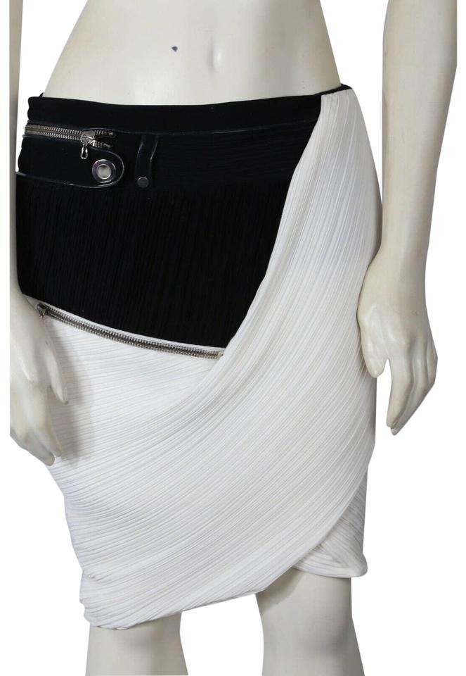Anthony Vaccarello Black White Pencil Size 40 Skirt by ANTHONY VACCARELLO