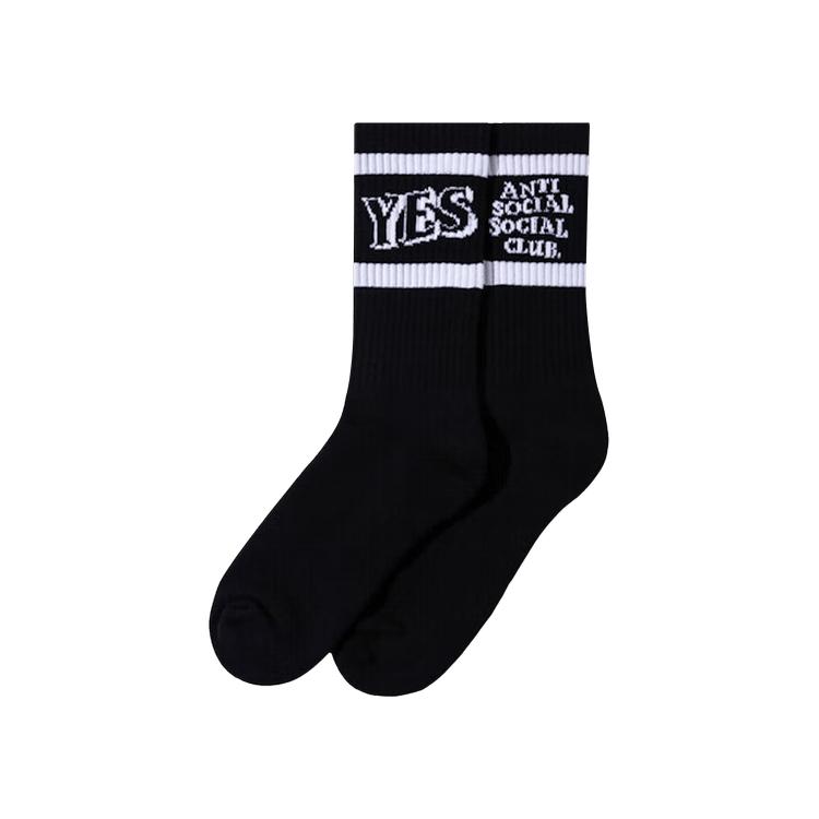 Anti Social Social Club Y/N Socks 'Black' by ANTI SOCIAL SOCIAL CLUB
