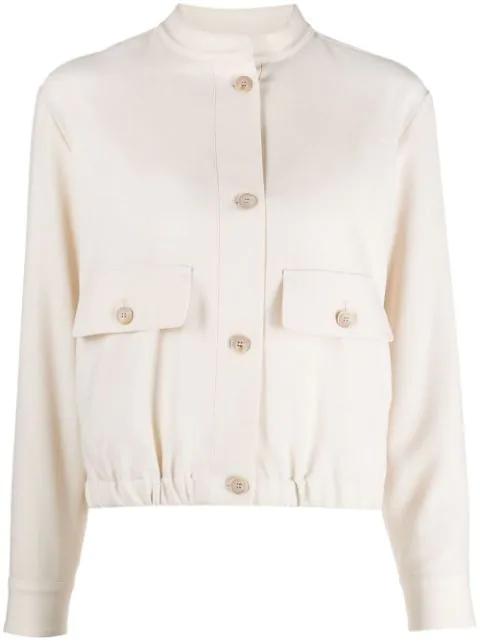 mock-neck buttoned jacket by ANTONELLI