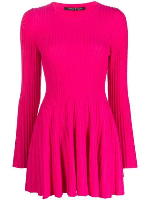 fitted-waistline knit dress by ANTONINO VALENTI