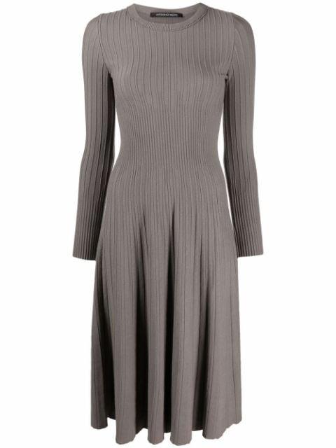 ribbed-knit long-sleeved dress by ANTONINO VALENTI