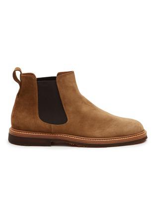 Round Toe Suede Chelsea Boots by ANTONIO MAURIZI