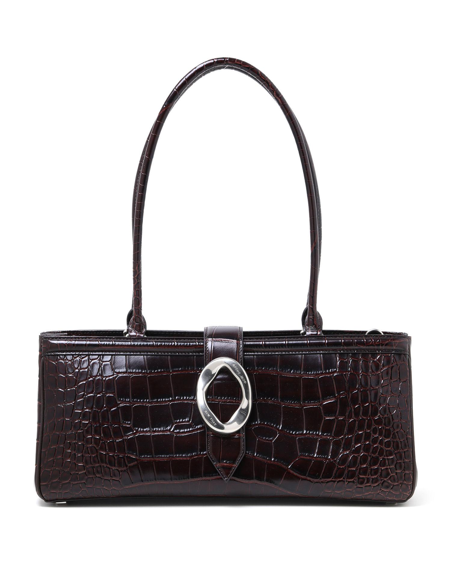 Jaqueline croc embossed leather tote bag by APEDE MOD
