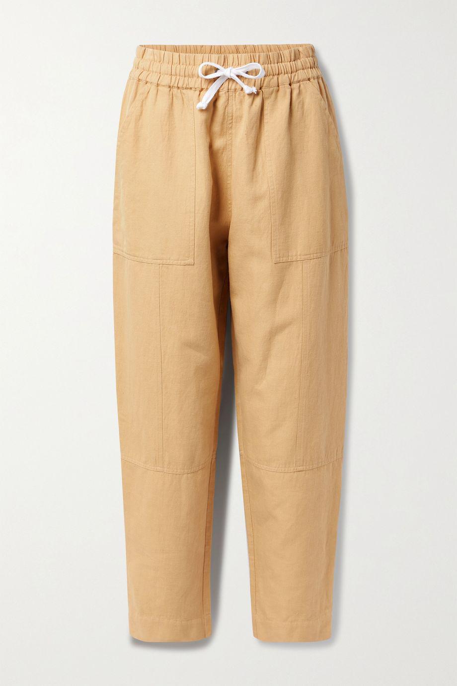 Surf paneled linen-twill tapered pants by APIECE APART