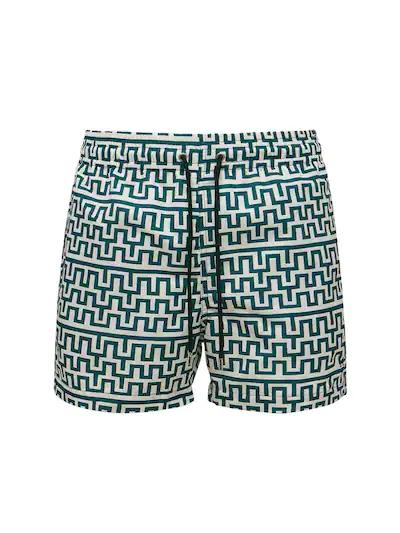 Cavoli print recycled nylon swim shorts by APNEE
