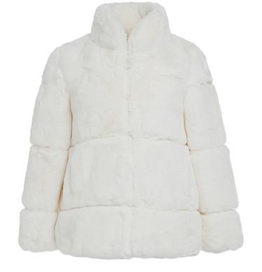 Skylar Tiered Faux Fur Short Coat by APPARIS