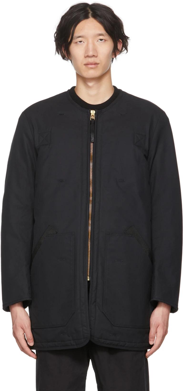 Black AM2-1B Liner Jacket by APPLIED ART FORMS