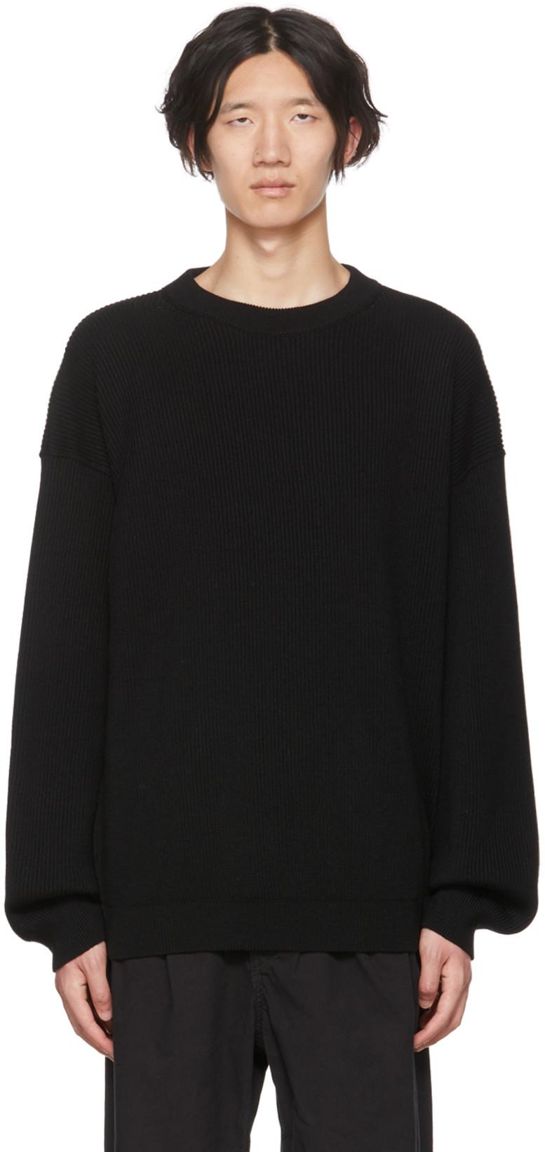 Black EM1-1 Sweater by APPLIED ART FORMS