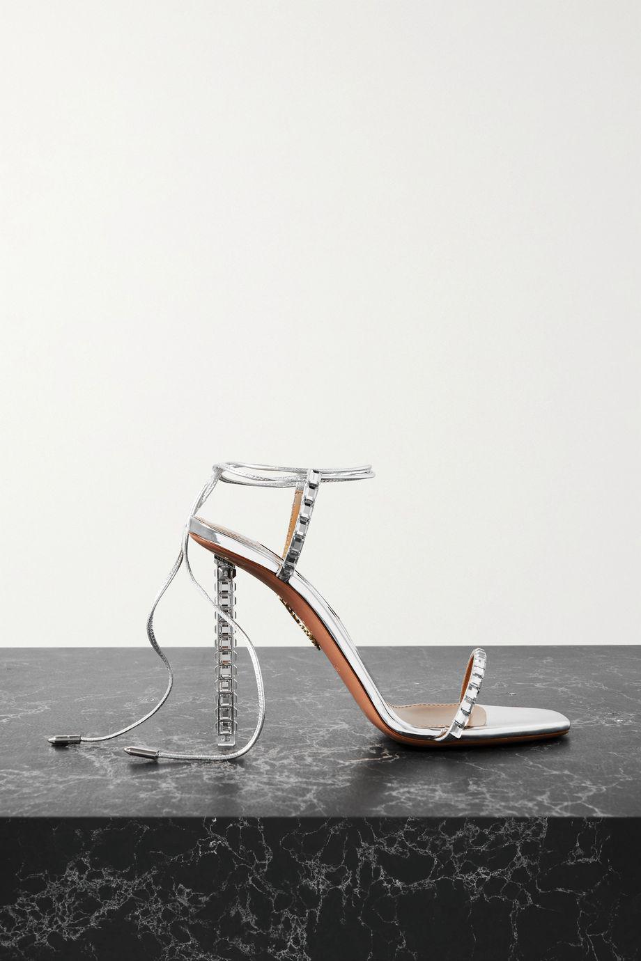Rock Chic 105 crystal-embellished leather sandals by AQUAZZURA