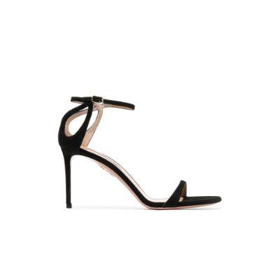 Black Joy 85 Suede Sandals By Aquazzura Jellibeans