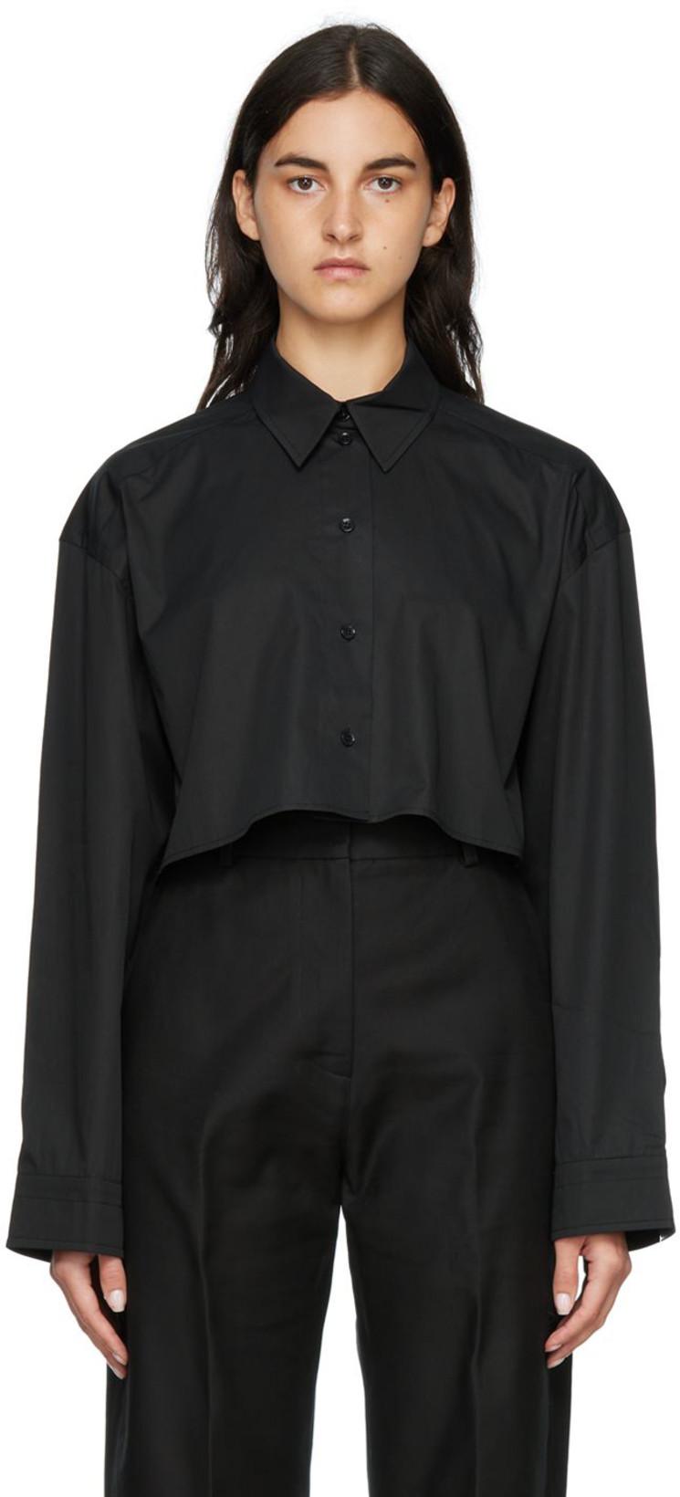 Black Cropped Shirt by ARCH THE