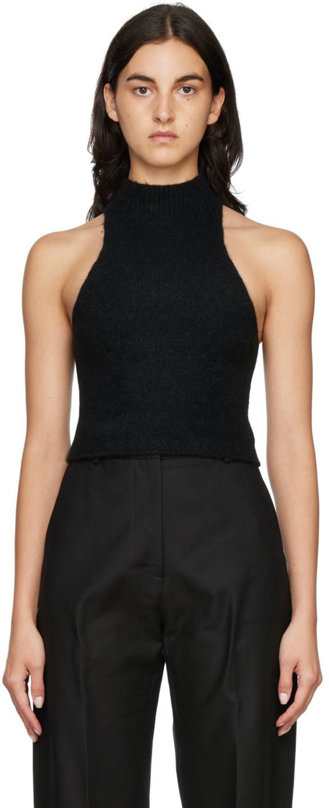 Black Sleeveless Turtleneck by ARCH THE