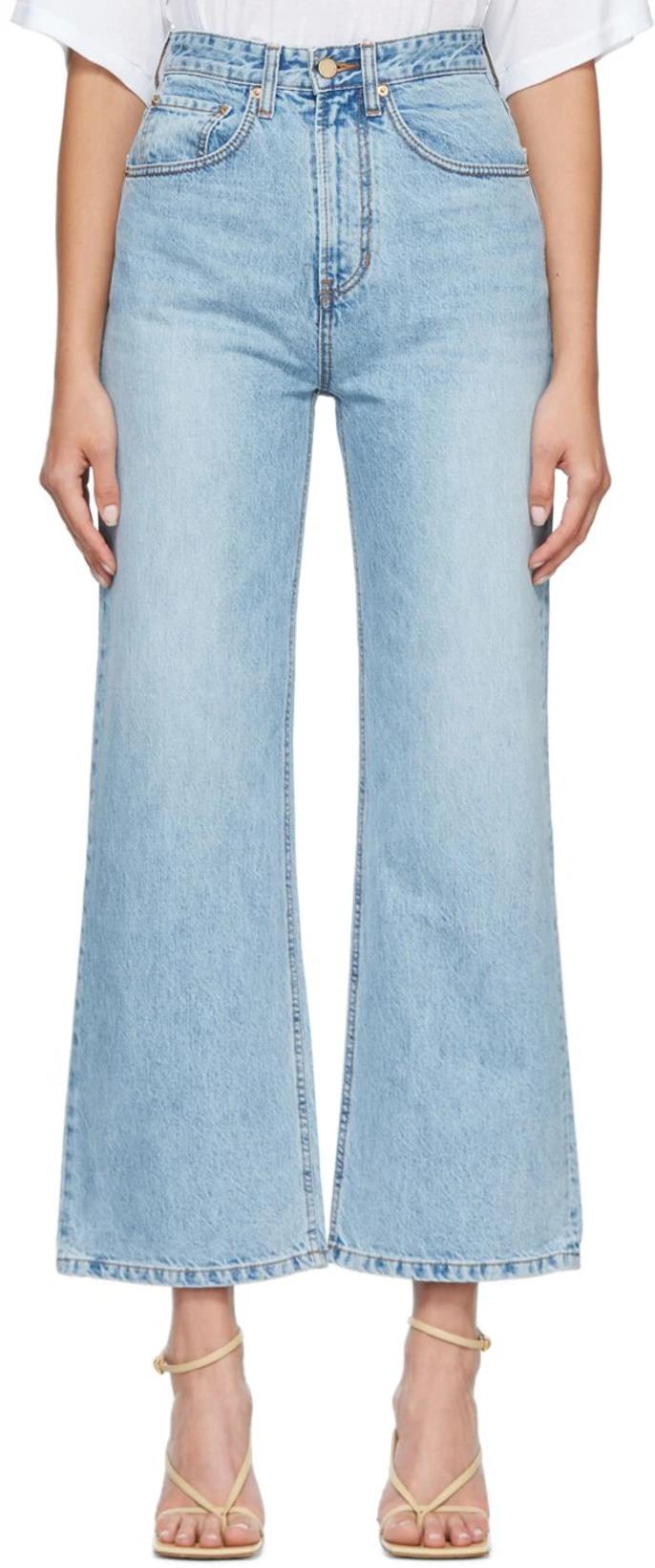 Blue Straight-Leg Jeans by ARCH THE
