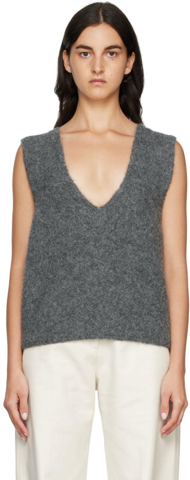 SSENSE Exclusive Gray Cropped Vest by ARCH THE