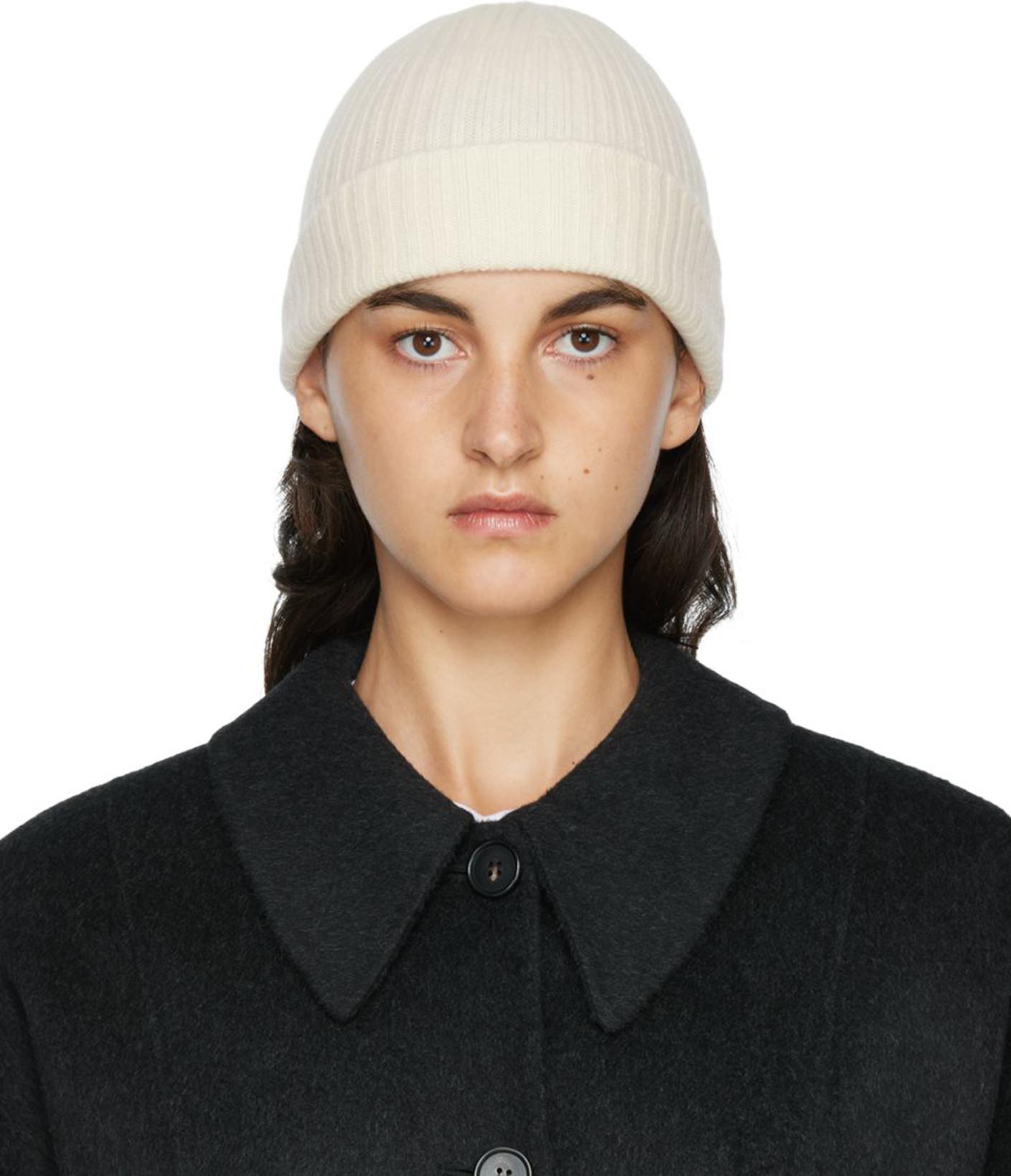 SSENSE Exclusive Off-White Cashmere Beanie by ARCH THE