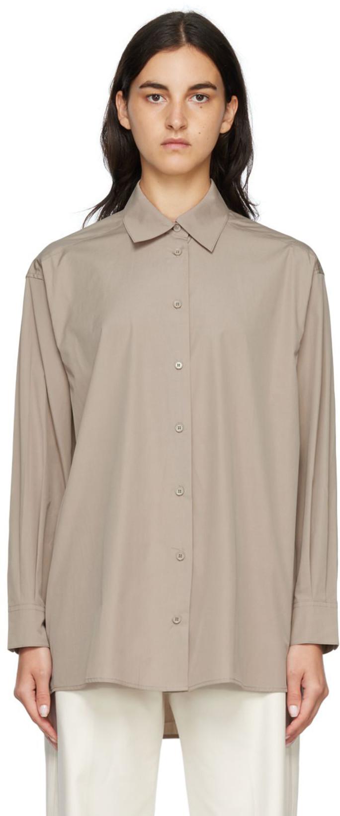 Taupe Dropped Shoulder Shirt by ARCH THE