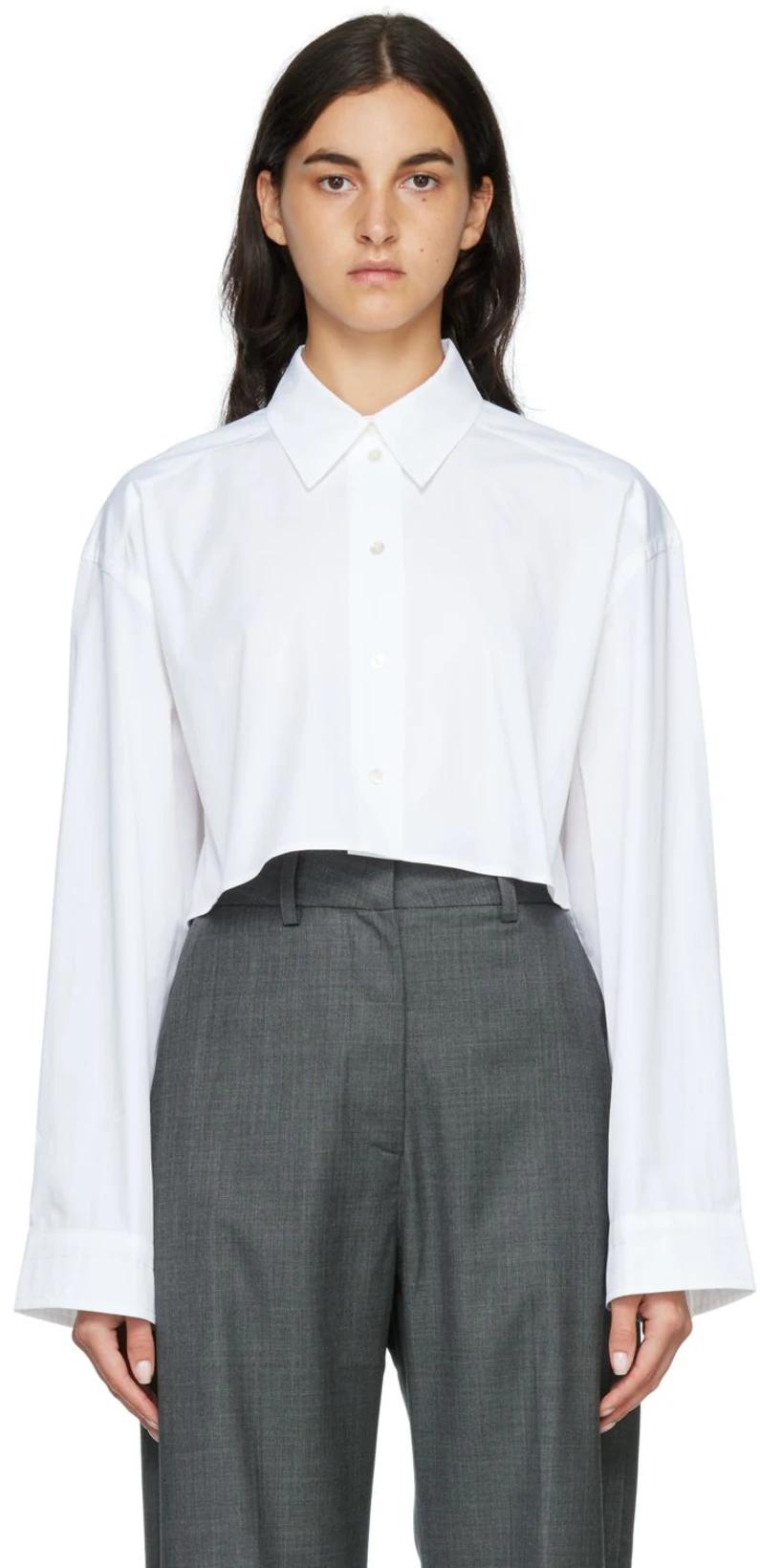 White Cropped Shirt by ARCH THE