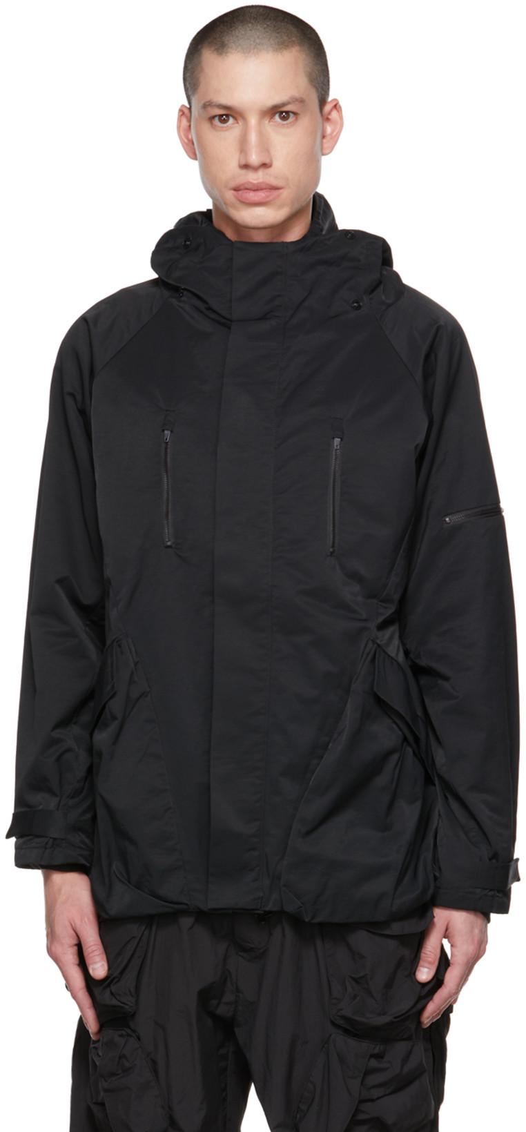 Black Paneled Jacket by ARCHIVAL REINVENT