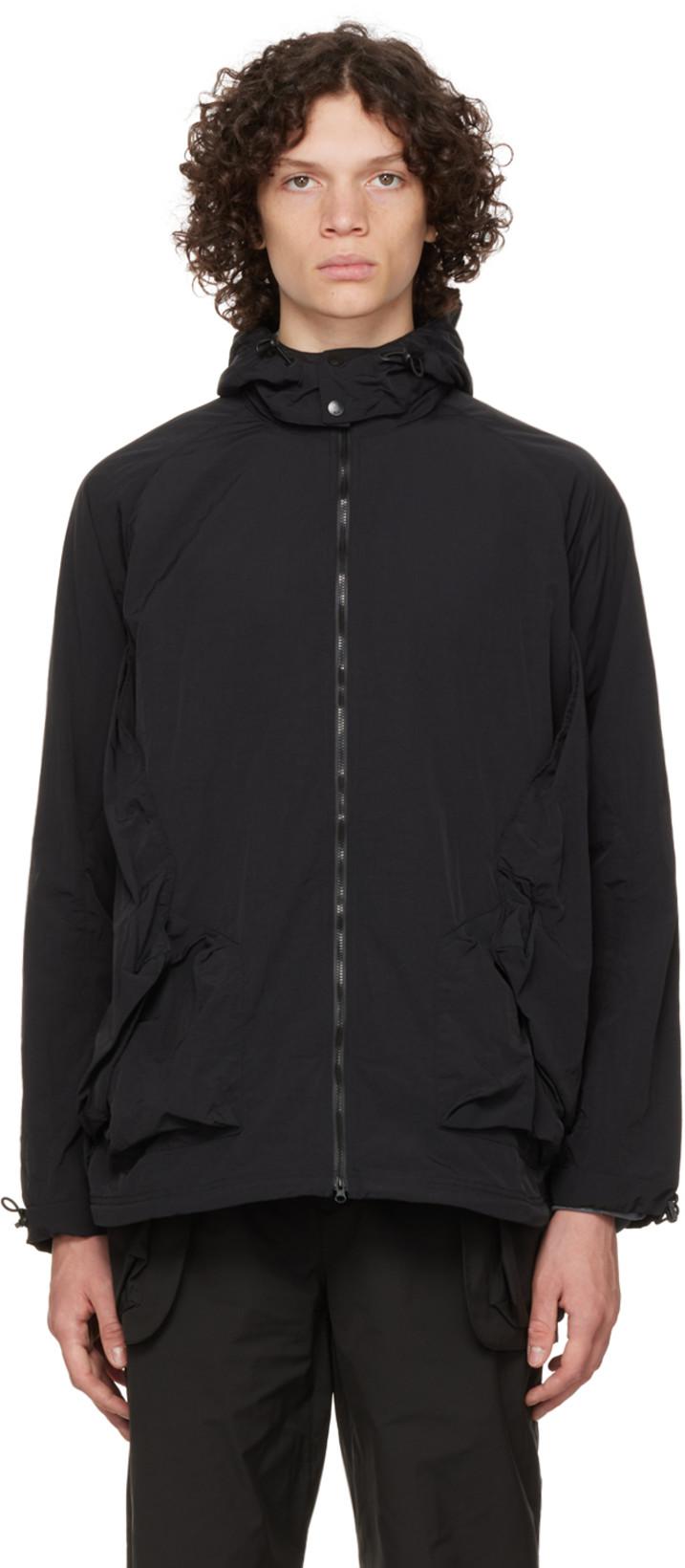 Black Pickable Windbreaker Packable Jacket by ARCHIVAL REINVENT